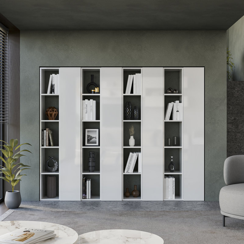 Oslo 182cm H x 224cm W Library Bookcase, White