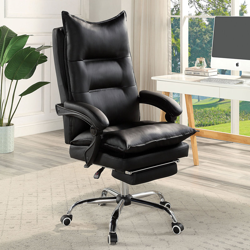 Fauteuil de direction en similicuir Bruun, Noir