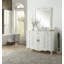 Meuble-lavabo sur pied Benton Collection Fayetteville, style cottage, blanc antique vieilli, 46 pouces, avec miroir, lavabo simple, dessus en marbre, entièrement assemblé.-430305646