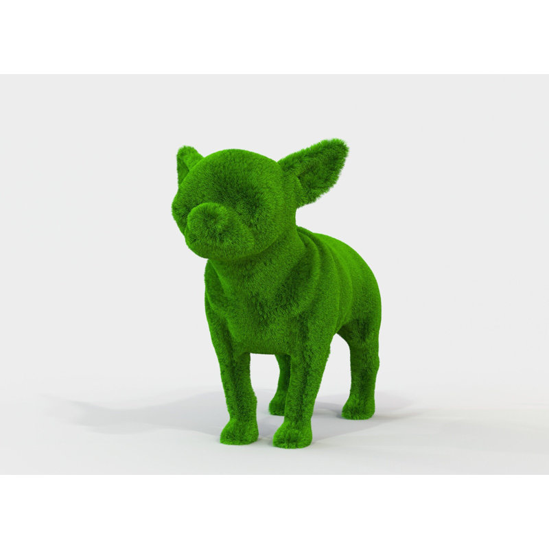 Topiaire d'extérieur géant vert chihuahua