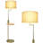 Jassan 65.74'' Gold Task Floor Lamp Set