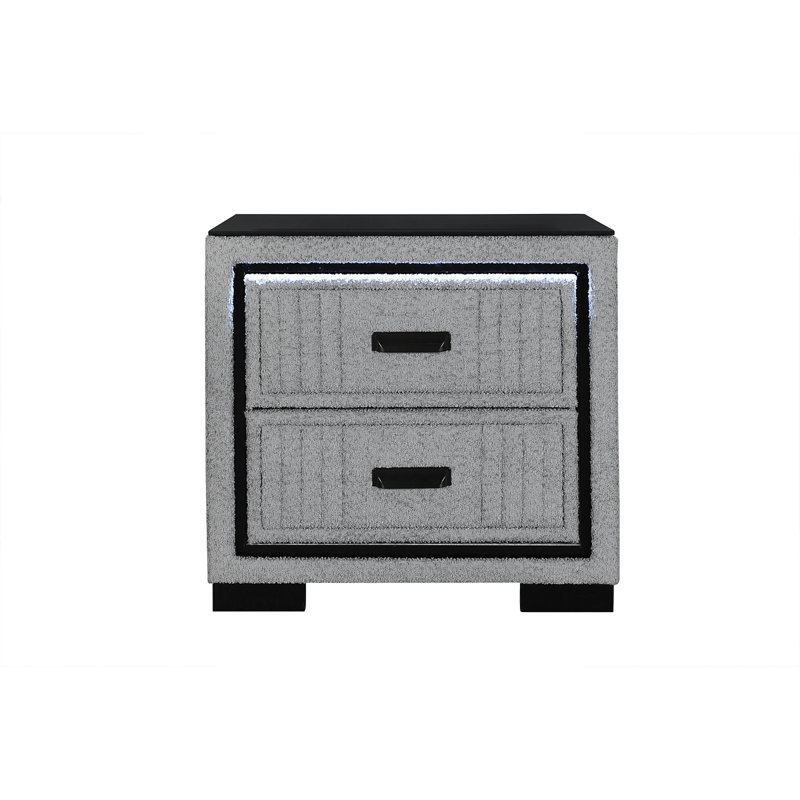 Table de chevet gris Isaiah