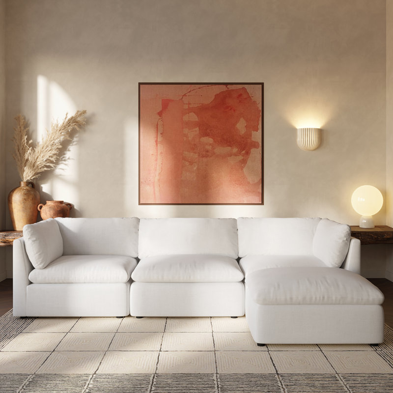 Josefa Upholstered L-Shaped Sectional with Ottoman