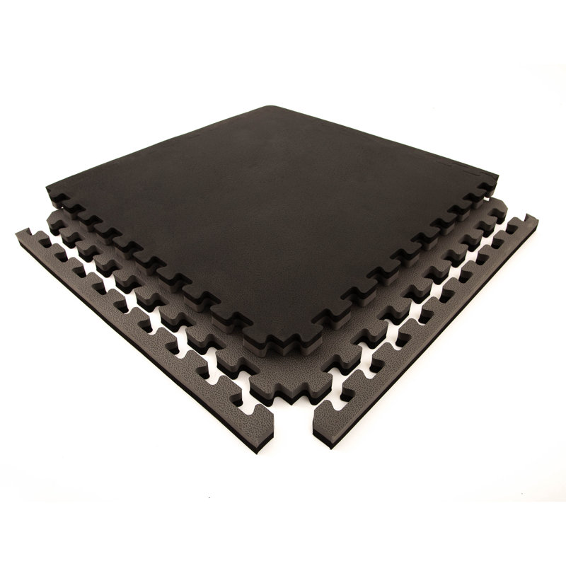 Carreaux de mousse à emboîtement 1 po MMA, Noir / Gris, 20