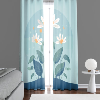Paire de rideaux semi-transparents en polyester Betzi