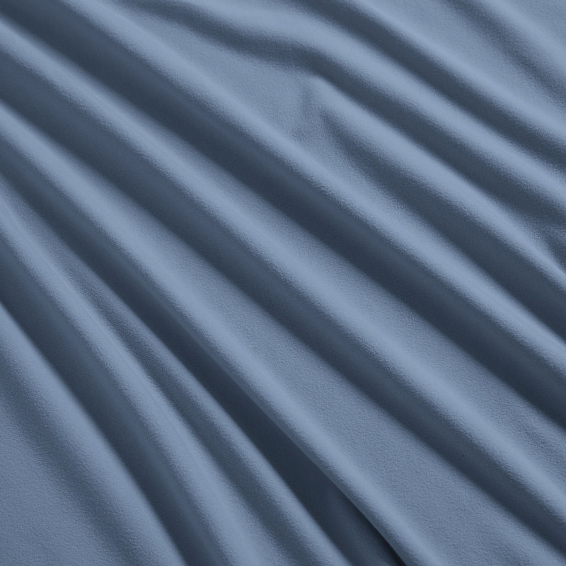 Solid Flannel Fitted Sheet, Bottom Sheets With Built-In Sheet Straps By Sweet Home Collection, Twin Fitted Sheet, Blue