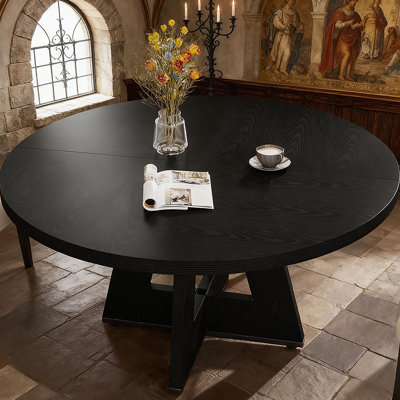 Table de salle à manger ronde en bois de 47 pouces (seulement 1 pièce)
