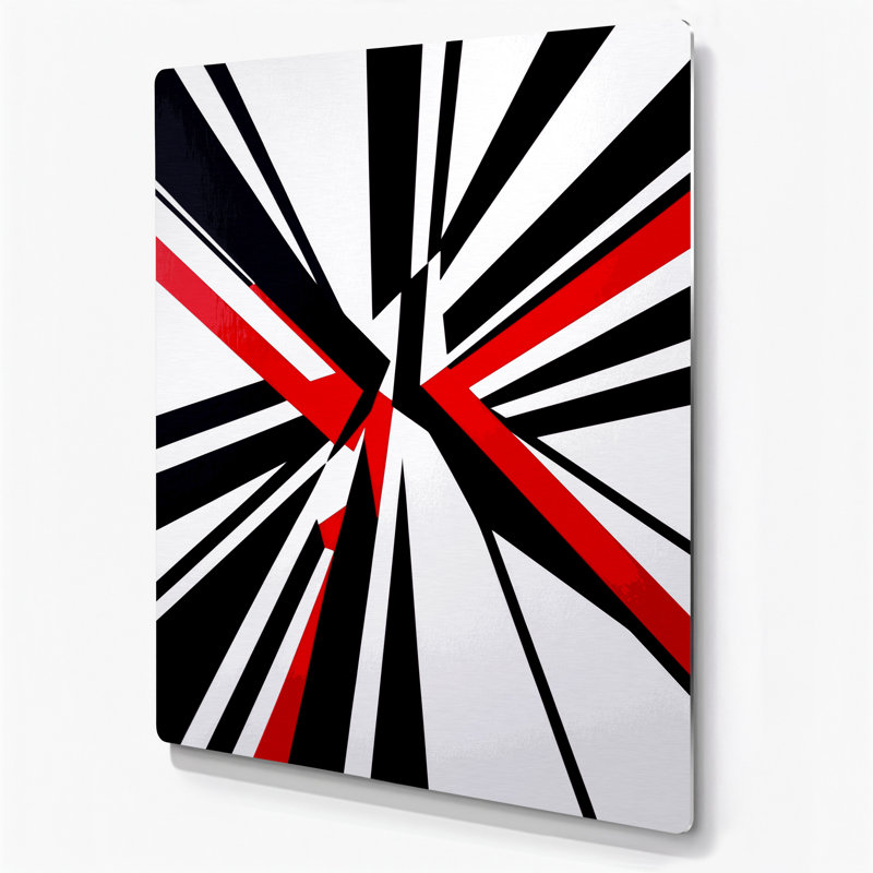 Abstract Shapes 66 Blue Metal Wall Art, 11" H x 14" W