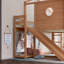 Lits multifonctionnels avec rangement, loft double en bois aggloméré pour la maison des enfants