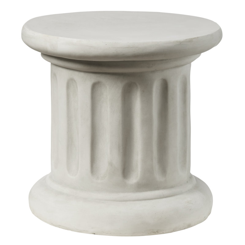 Piédestal à colonne romaine dorique, H 16 po x l 17 po x P 17 po