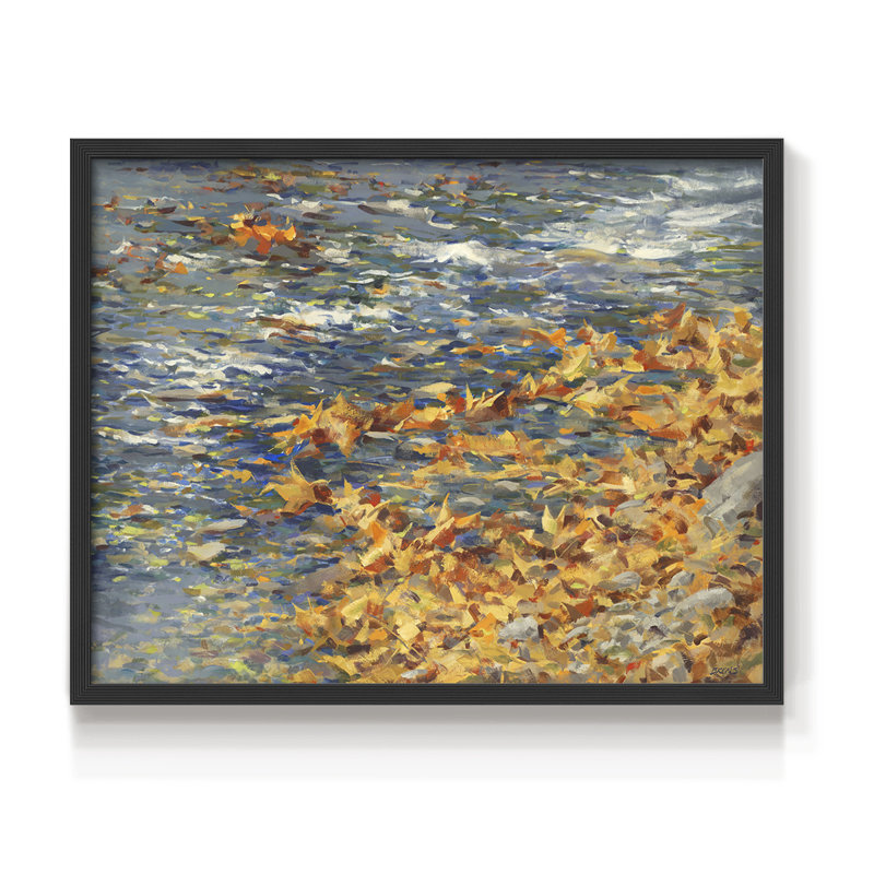 Autumn Creek - impression encadrée - réaménageable, H 8 po x l 10 po, Noir, noir, noir, noir