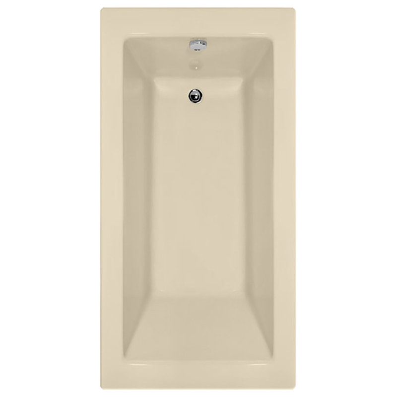 Sydney 72'' L Soaking Bathtub, Bone, Polished Brass, Left