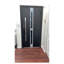 Porte avant en acier pré-suspendue à l'avant / deux émaux noirs 1755 / inserts en acier inoxydable simples peints modernes - l 36 po x H 80 po - droitier-111445006