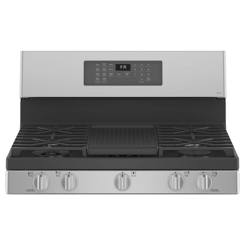 30" 5.6 cu. ft. Smart Freestanding Gas with Griddle, Stainless Steel