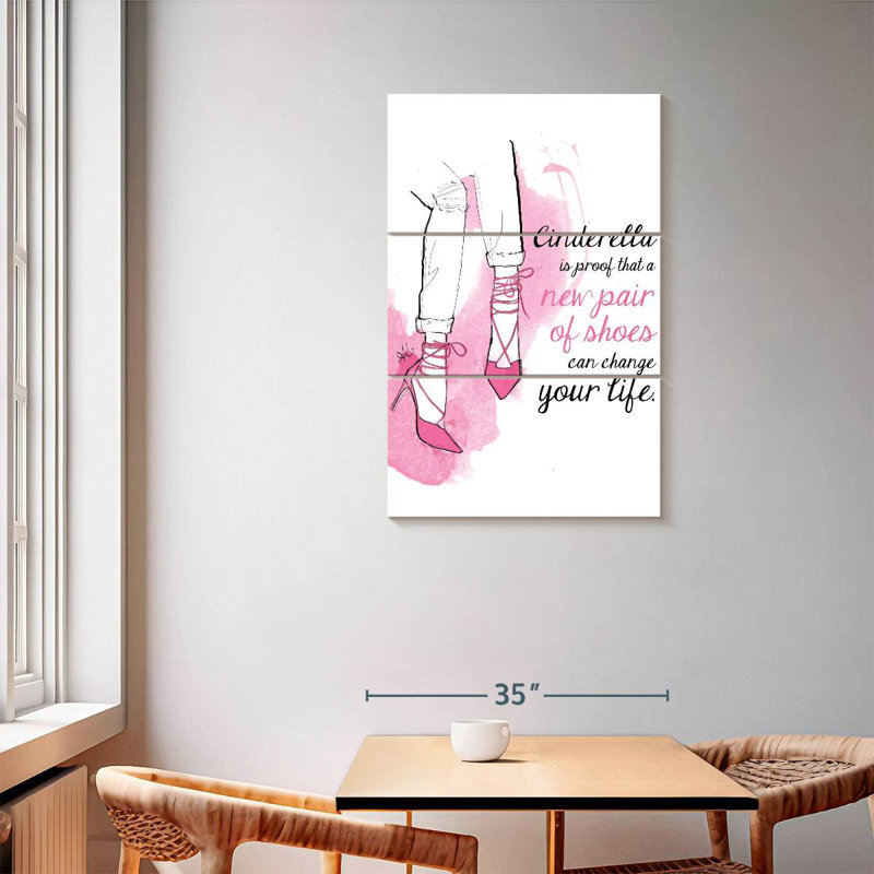 Cinderella Shoes, 57" H x 36" W