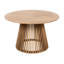 Table de salle à manger ronde d'extérieur en bois de 123 cm (48,49 pouces) avec une teinte rustique, une stabilité exceptionnelle et un confort optimal sur une terrasse ou un patio. Style harmonieux, design distinctif, entretien facile.