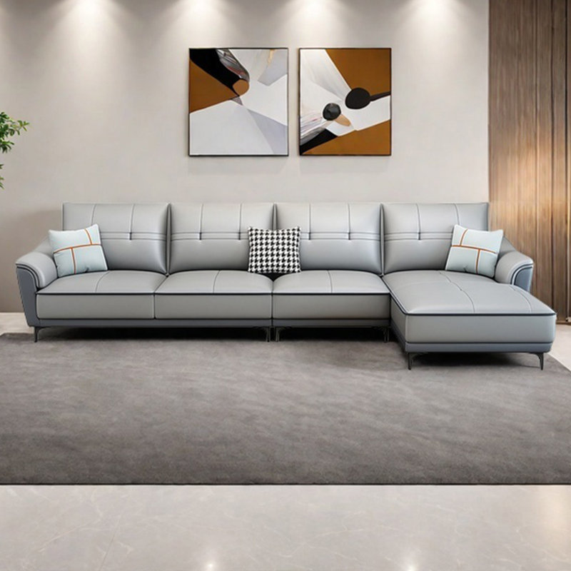 Nordic minimalist sofa, 32.28" H x 106.29" W x 68.89" D