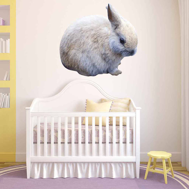 Adhésif décoratif bébé lapin, H 47 po x l 48 po