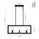 6 - Light Open Frame Kitchen Island Black Rectangular Chandelier