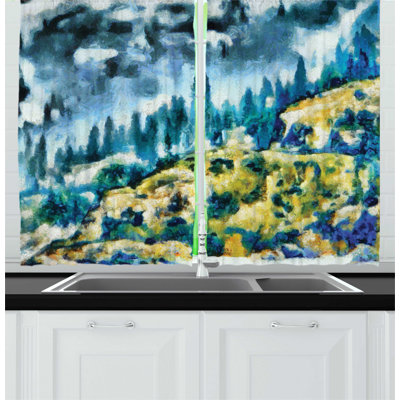 Ruffled Kitchen Curtain