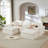 Boneless U Shape Modular Sectional Sofa, 3-Seater Cloud Couch With Ottomans-81841971