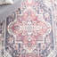 Tapis géométrique en polyester touffeté à la main rouge / bleu-861150995