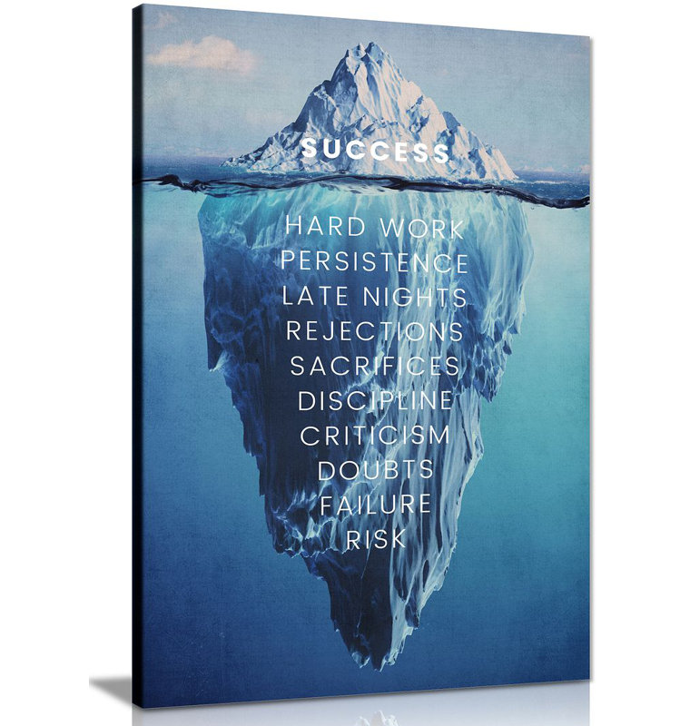 Motivation Success - Wrapped Canvas Print, 91cm H x 61cm W
