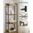 4 Shelf Rustic Style Industrial Bookcase With 2 Hooks-218500286