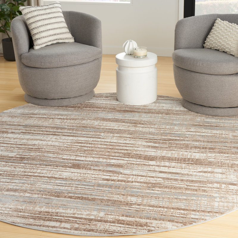 Tapis abstrait Robbe, Rond 7 pi 10 po