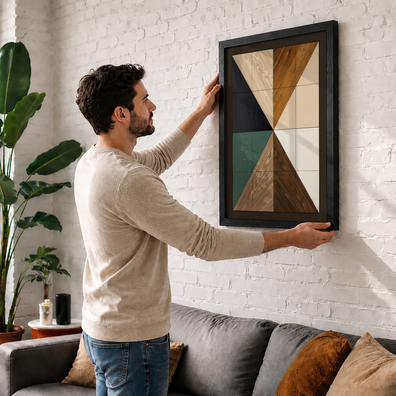 Material Symmetry Geometric - Print, Walnut, A1 - 84.1 x 59.4 cm