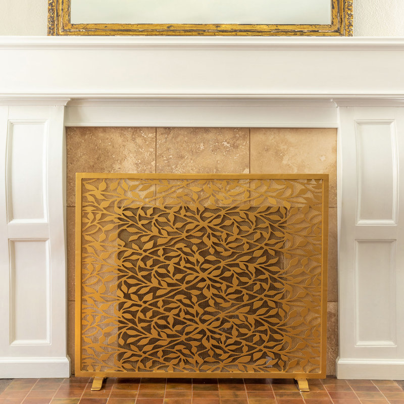 1 Panel Iron Fireplace Screen