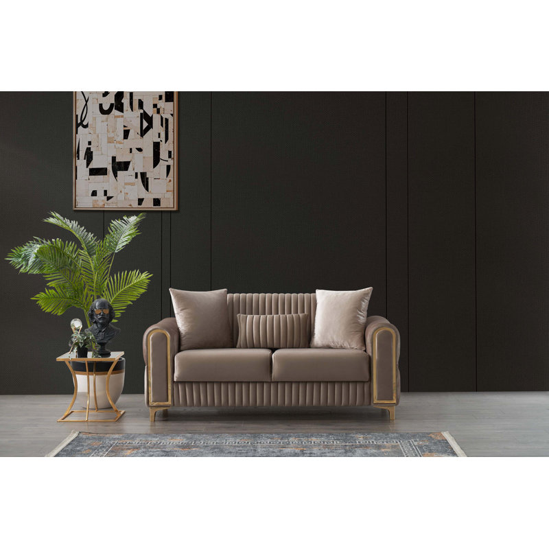 Causeuse convertible en tissu de velours Melody