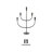 20.5'' H Iron Tabletop Candelabra