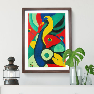 Peacock Abstract No.2 1 Piece Single Picture Frame Wall Art