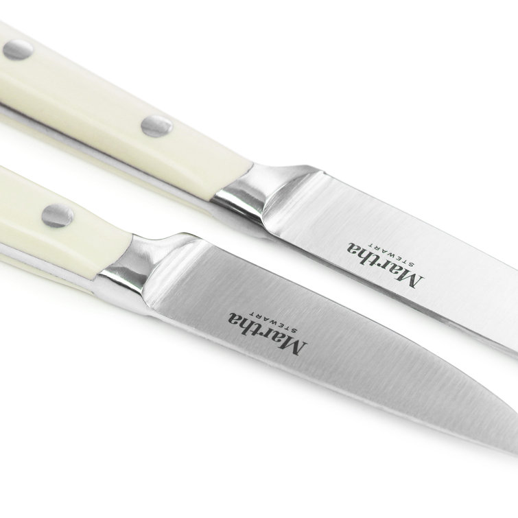 Martha Stewart Cream 2 Piece Knife Set 5 + 3.5 Stainless Steel