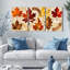 Tableau sur toile à motif abstrait de feuilles d'automne (lot de 3)-1935884996