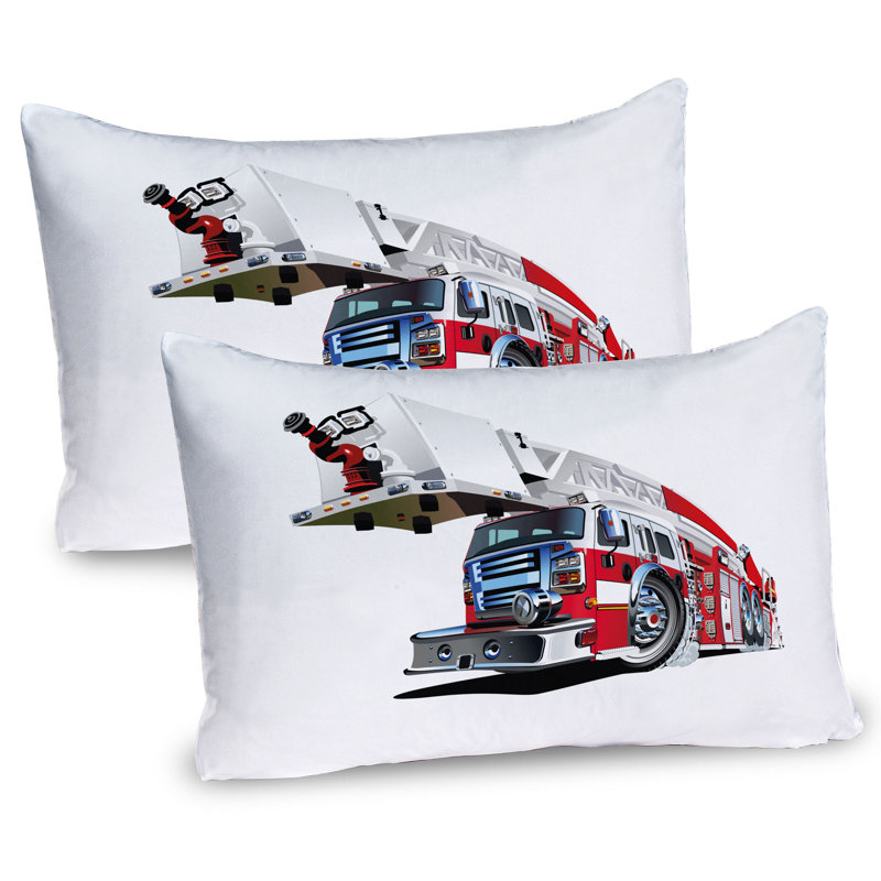 Taie décorative pour camion Ambesonne 2 pièces 911 Illustration d'urgence bleu gris rouge, H 20 po x l 30 po