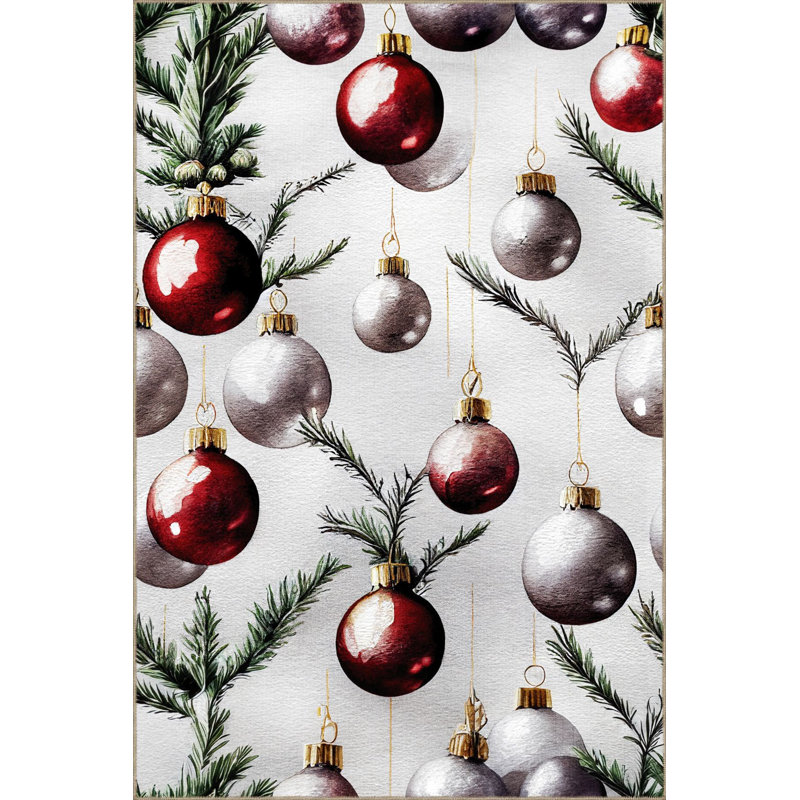 Tapis décoratif lavable à la machine Christmas Tree, Tapis de couloir 3 pi 3 po x 9 pi 10 po