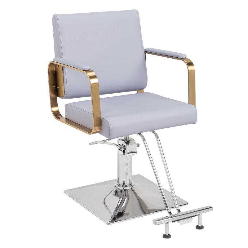 Fauteuil de salon pivotant en similicuir Kriselle, Mauve