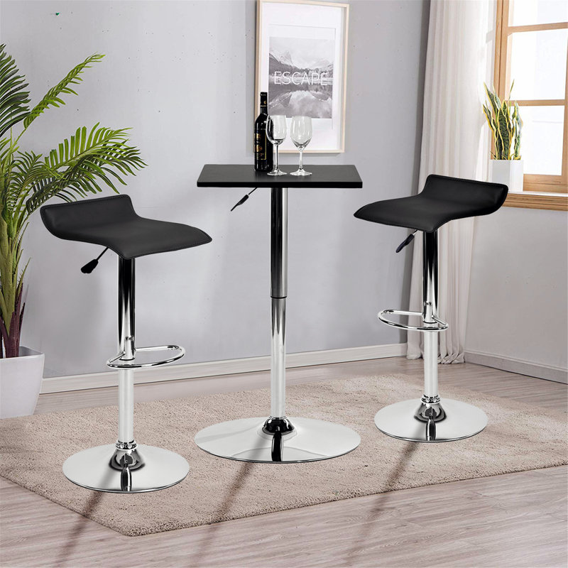Chaise de bar Adish, Noir