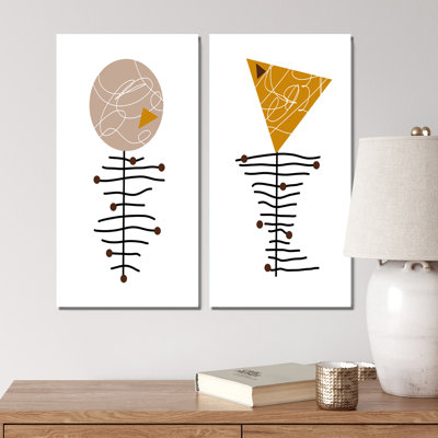 «Scandinavian Abstract Geometric Typographie XX», ensemble de 2 impressions