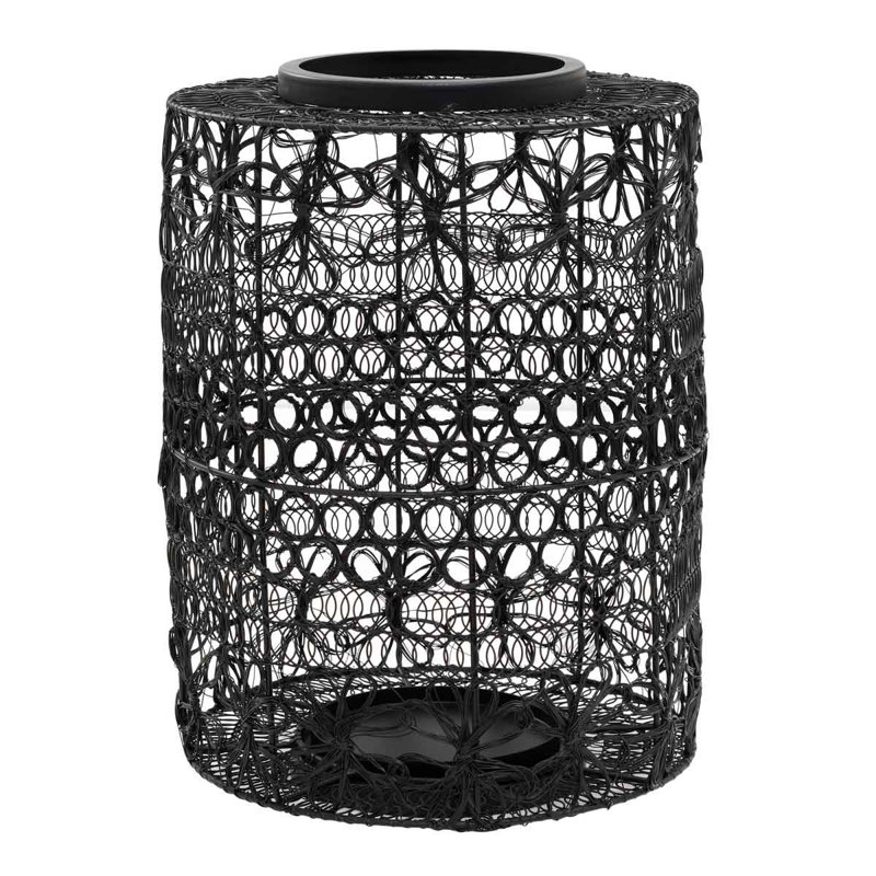 Iron Lantern, 37cm H x 27cm W x 27cm D