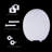 Round Toilet Seat with Adjustable Hinges in White Plastic, Standard Size Fit-52989301