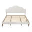 Structure de lit avec tête de lit réglable, rembourrage en tissu de lin, style simple et moderne, aucun sommier requis, assemblage facile-1053652515