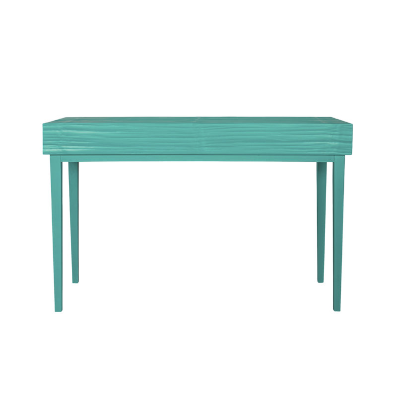 Andros Solid Wood Writing Desk, Truquoise