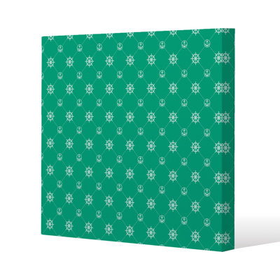 Nautical Elements on Slim Style Canvas Print, 15mm Slim Real wood.