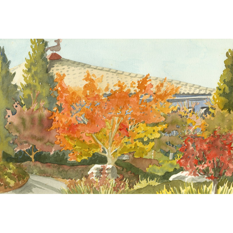 Aquarelle Garden VII by Dianne Miller - Wrapped Canvas Painting, 30cm H x 46cm W x 3.8cm D