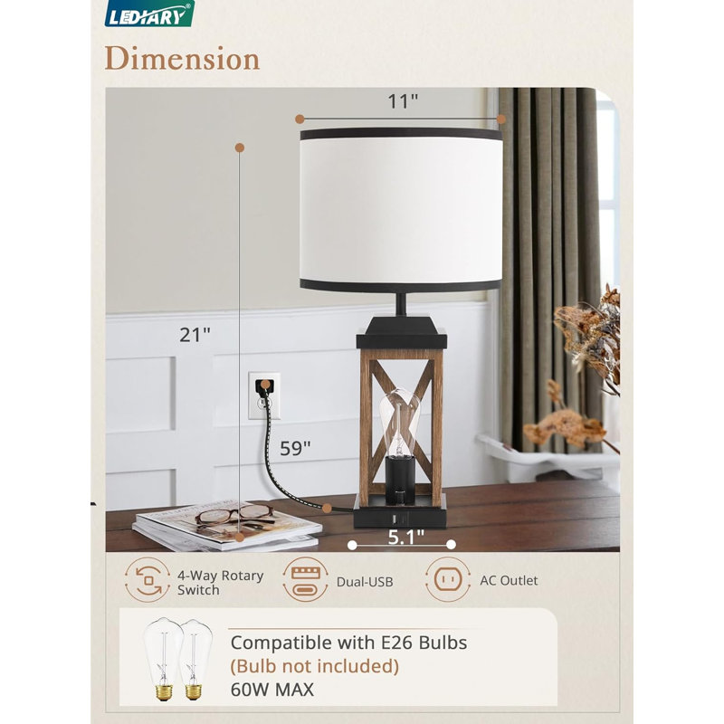 Lampe fantaisie en métal Prosperie USB