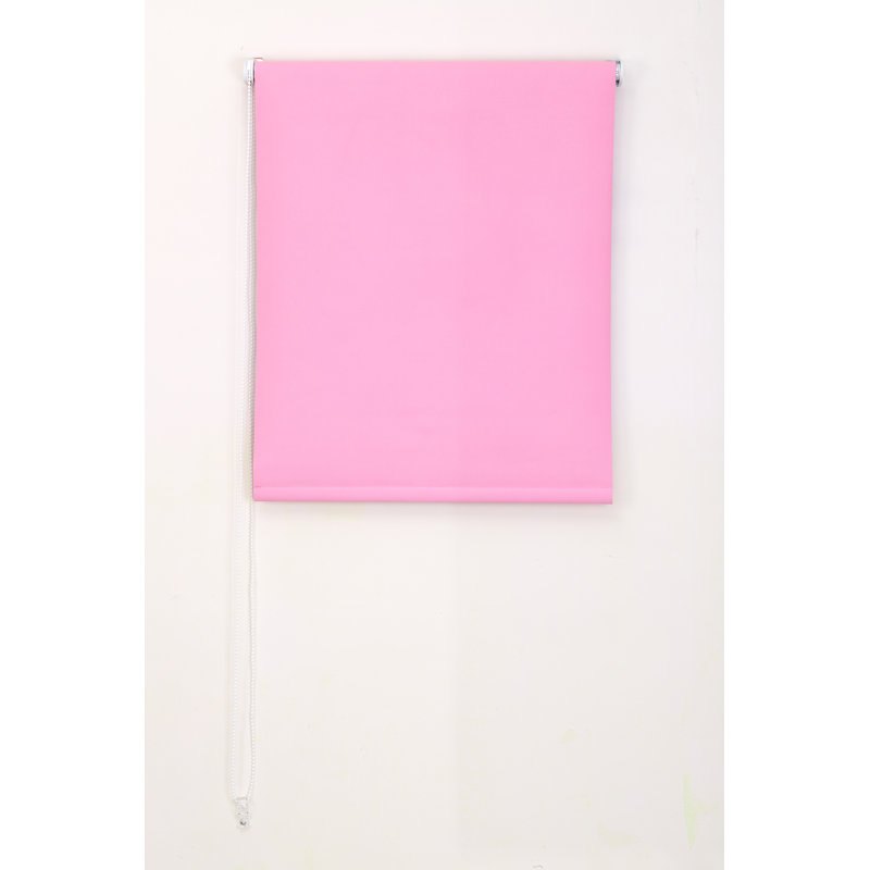 Thermal Blackout Roller Blind - Trimmable Cut to Size - Heavy Duty Metal Tube, Pink, 165 cm L x 150 cm W