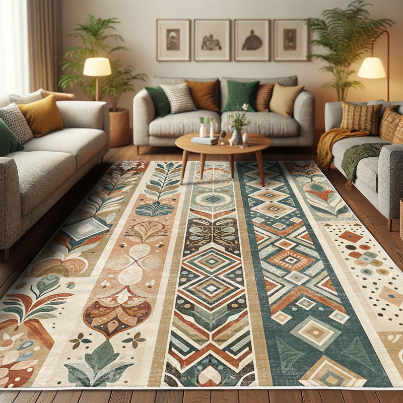 Ambesonne Ambesonne Southwestern High Density Long Fiber Poly Threads Decorative Area Rug Carpet